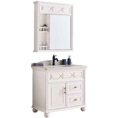 36-inch White Bathroom Vanity, Free Standing Bathroom Cabinets