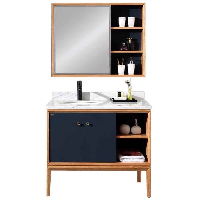 Free Standing Bathroom Cabinet with Tops, 40-inch Vanity Cabinets