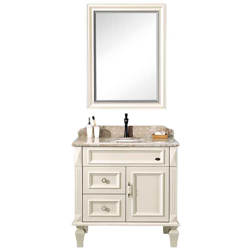 36-inch Bathroom Vanities and Cabinets with Framed Bathroom Mirror