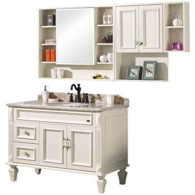 48-inch Bathroom Sink and Vanity plus Bath Wall Storage Cabinet