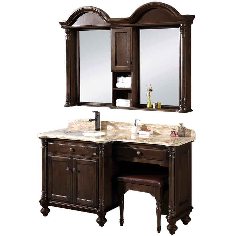 60-inch Bathroom Vanities with Top, Dual Mirror Bath Sink Cabinets