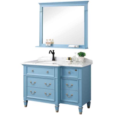 48-inch Wood Bathroom Vanity, Bathroom Floor Cabinet with Drawers