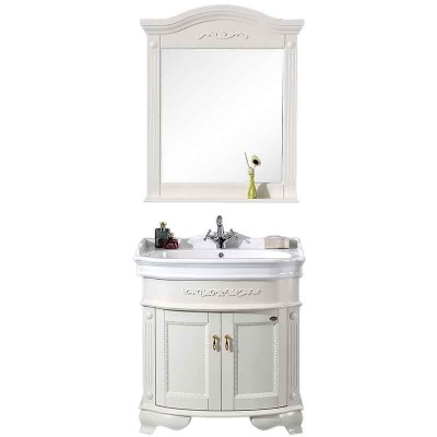 32-inch Small Bathroom Sink and Vanity, Sink Cabinet with Mirror
