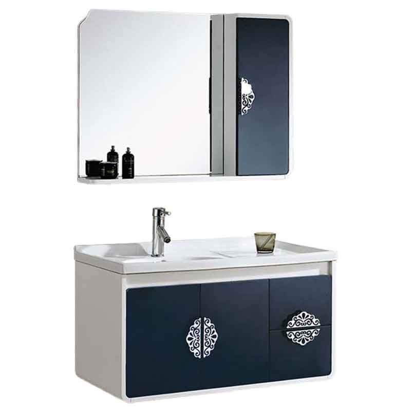 Wall Hung Vanity with Basin, 36-inch Wall Mounted Bath Cabinet