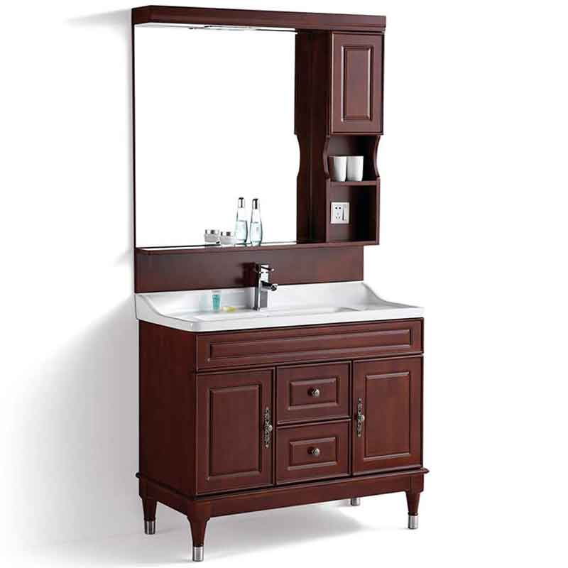Bath Vanity Cabinet 40-inch, Bathroom Vanity with Mirror and Light