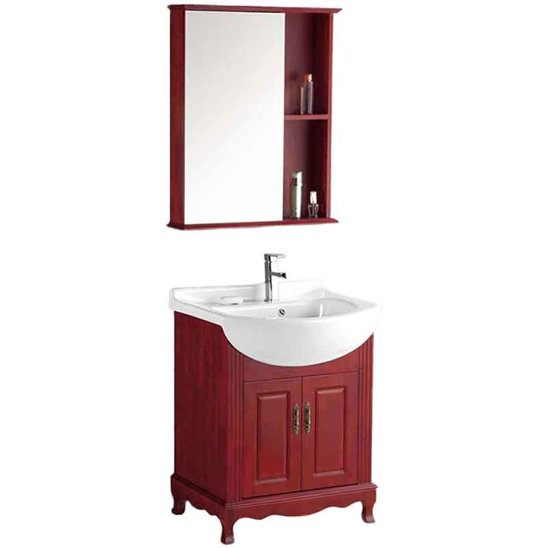 Modern Small Bathroom Cabinet, 26-inch Bathroom Sink and Vanity