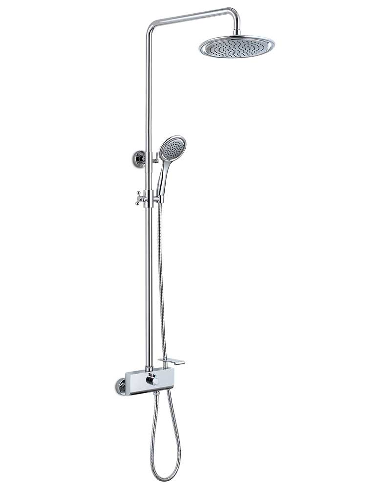 Exposed Shower Mixer with Ceiling Shower Head