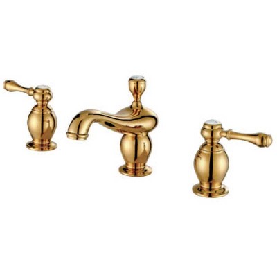 Gold Bathroom Sink Faucet | 2-handle Widespread Bathroom Faucet