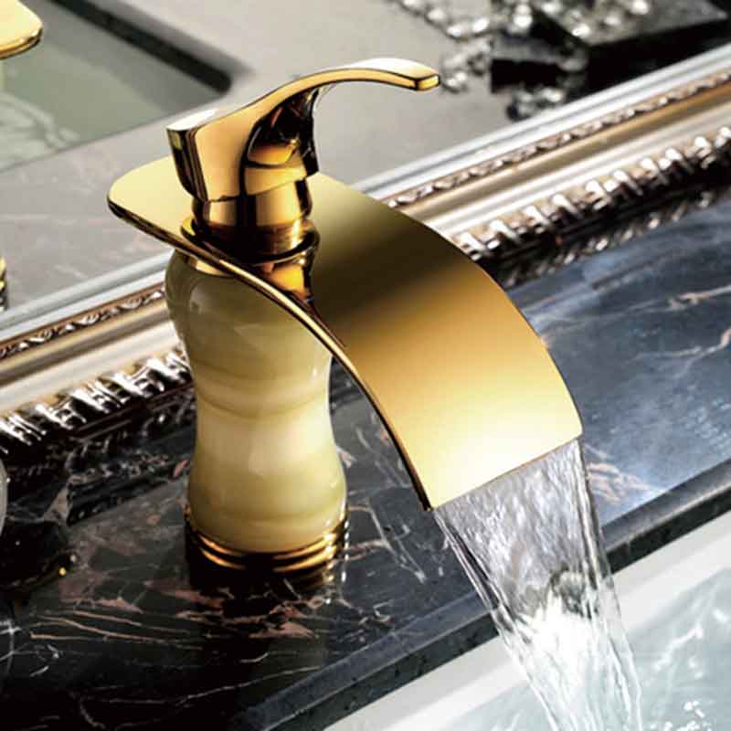 Waterfall Sink Tap | One Handle Brass Waterfall Faucet
