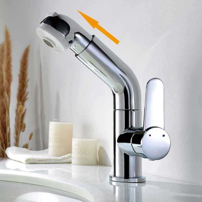 Pull Down Faucet for Bathroom Sink | Bath Pull Out Tap