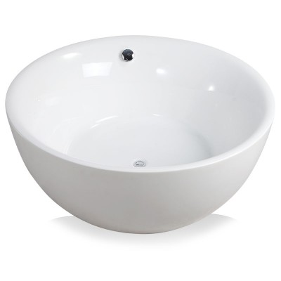 Round Freestanding Bathtub φ53″ | Acrylic Round Stand-alone Tub