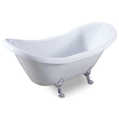 Acrylic Claw Bathtub in White | 72″ Freestanding Clawfoot Bathtub