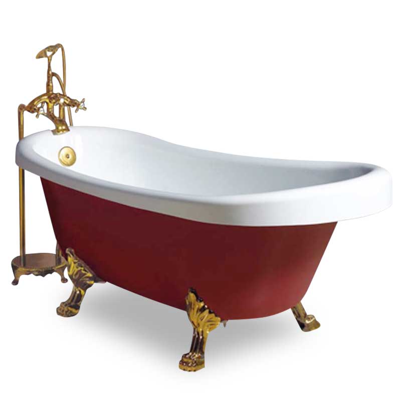 Clawfoot Bathtub Customized Size | Acrylic Vintage Clawfoot Tub