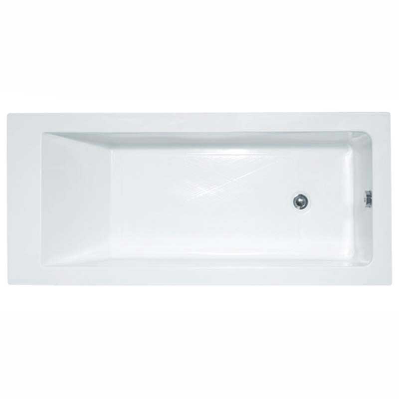 Alcove Acrylic Rectangular Drop-in Bathtub with Backrest