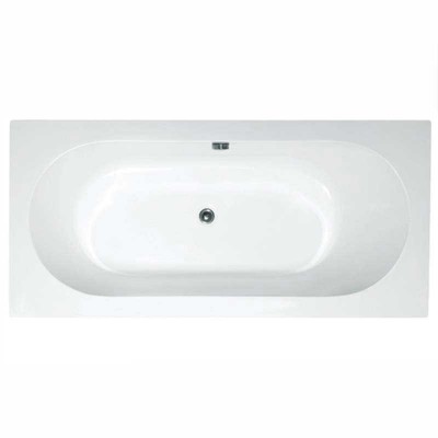 70 inch Alcove Drop-in Bathtub | Rectangular Exterior and Oval Interior