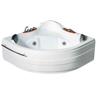 53*53″ Acrylic Corner Whirlpool SPA Tub for 2 Persons