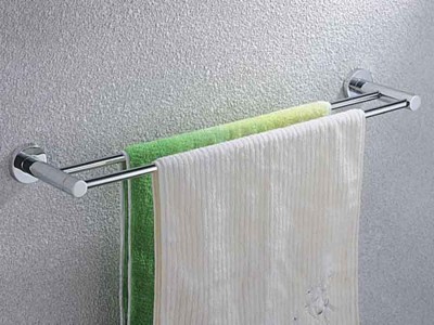 Towel Rail in Chrome, 25 inch Dual Towel Bar
