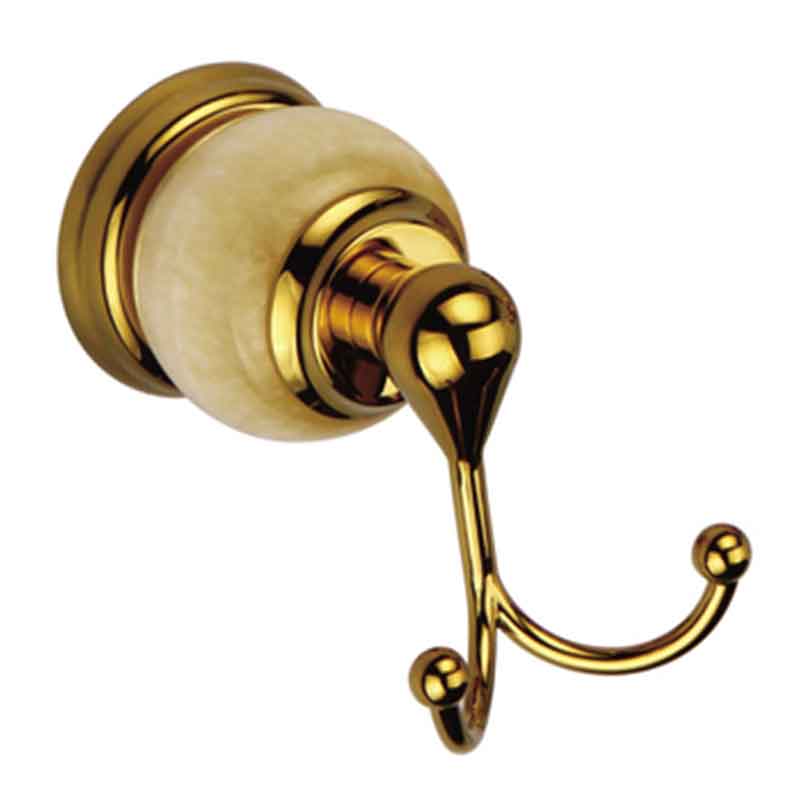 Double Robe Hook in Gold