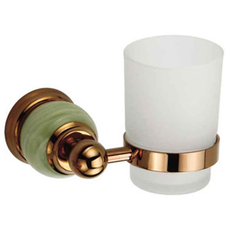 Gold Toothbrush Holder in Luxury Style with One Cup