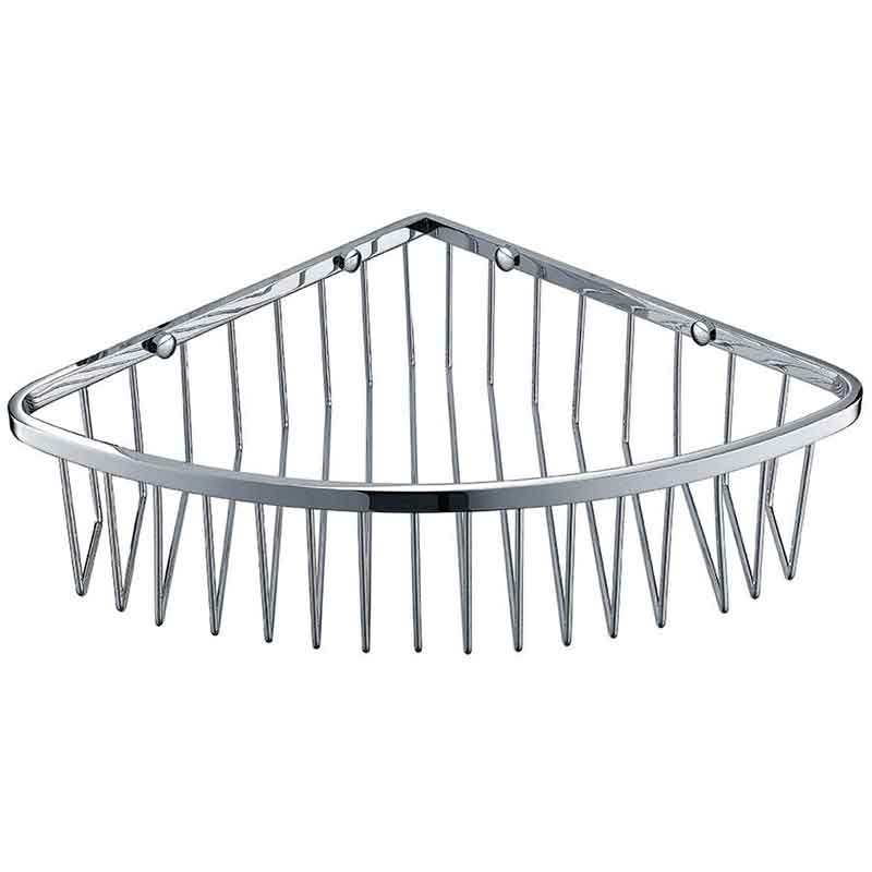 Corner Shower Caddy | Wall-mounted Shower Basket in Chrome