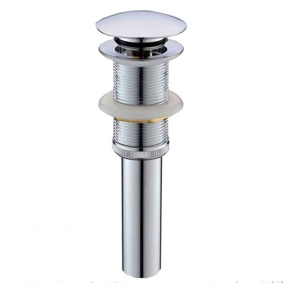Bathroom Sink Stopper in Chrome | Pop-up Drain Assembly without Overflow