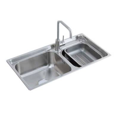 Dual Deep Bowl Kitchen Sink with Tray | Stainless Steel Sink Supplier