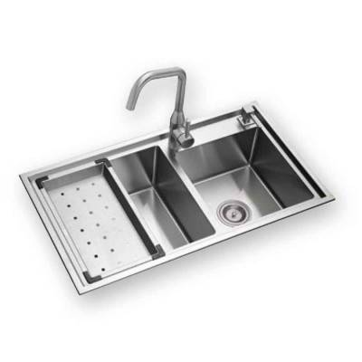33 inch Drop in kitchen Sink Double Bowl with Accessories