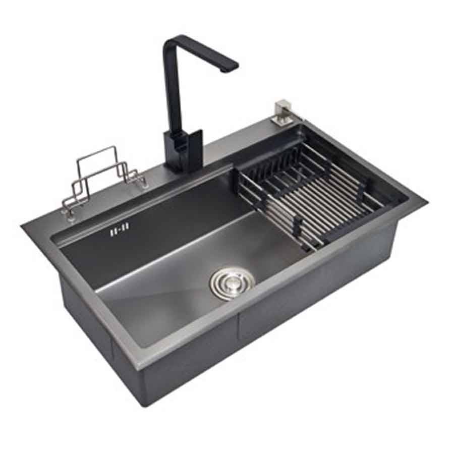 Single Bowl Kitchen Sink in Matte Black | Stainless Steel Sink Factory