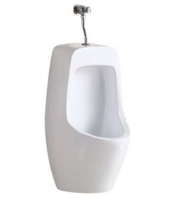 Камерцыйны туалет для пісуара зроблены глазураванай керамікай і просты ў чысціні