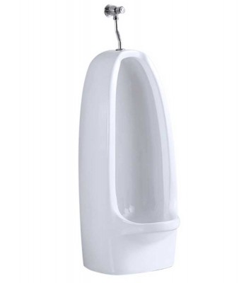 Chinaware Floor Urinal Bowl with Top Spud and Power Flush Valve