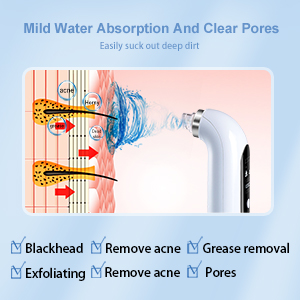 Popular Blackhead Remover Pore Vacuum Cleaner – PORTIGALIES USB Rechargeable Hydra Facial Water Cycle Pore Cleanser 3 Adjustable Suction Modes 6 Suction Probes