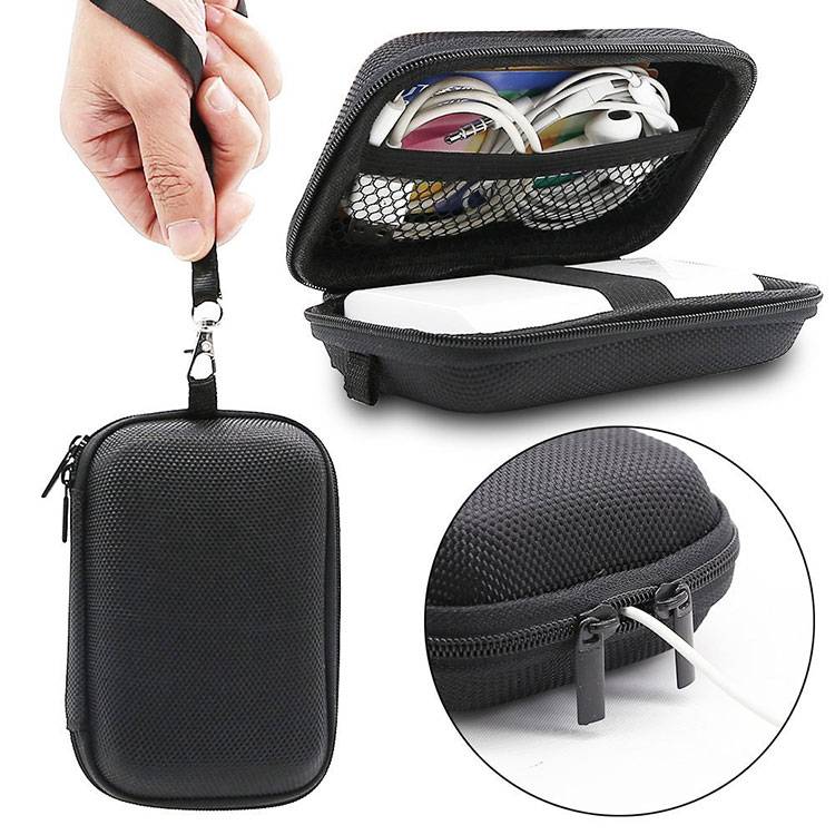EVA HDD Case Power Bank Hard Disk Carrying Storage Case Custom 2.5″ HDD Travel Case with Mesh for Cables & Plugs Featured Image