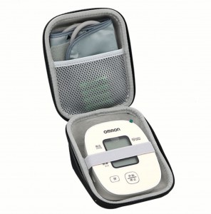 Blood Pressure Monitor Travel Carry Bag ප්‍රථමාධාර කට්ටල ගබඩා නඩුව OEM කර්මාන්තශාලාව සඳහා EVA දෘඪ ගබඩා නඩුව