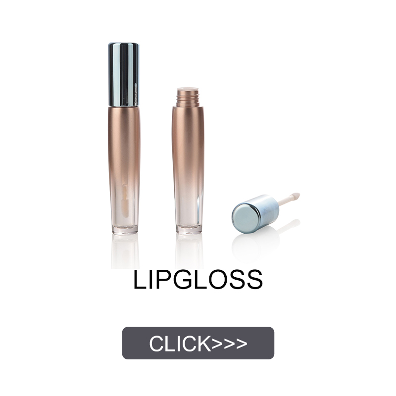 Custom cosmetic wholesale cheap  silver gold clear empty round lipgloss tube container