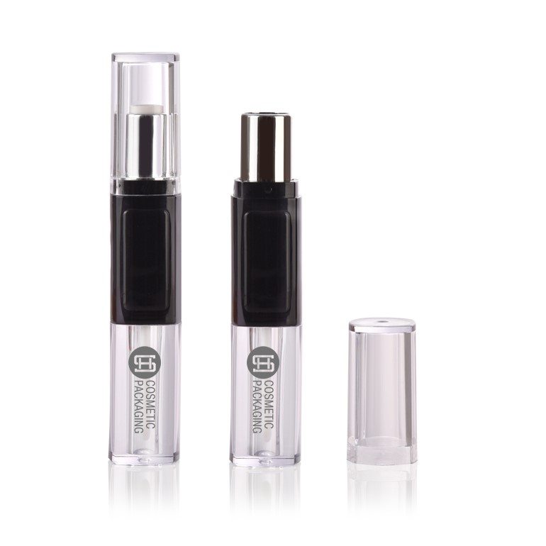 Hot sale transparent unique black wholesale custom slim empty lipstick tube container