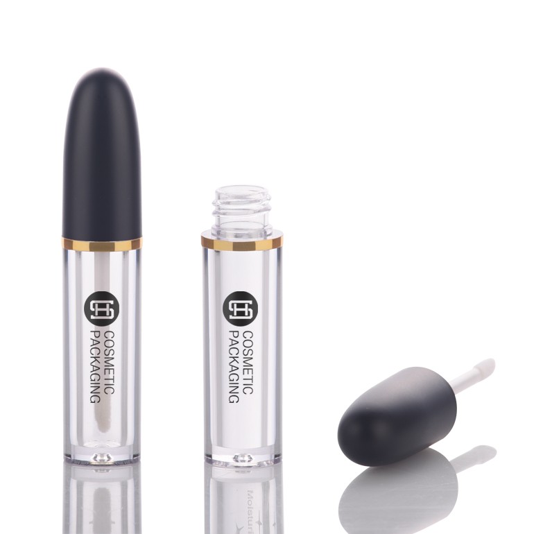 Wholesale unique  high quality liquid plastic empty lip gloss tube with brush