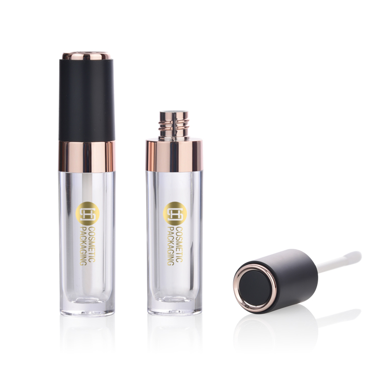 OEM new item 3ml mini plastic lip gloss cosmetic bottle with brush