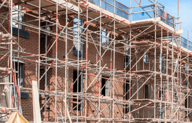 What are the main features of the industrial disc-type scaffolding