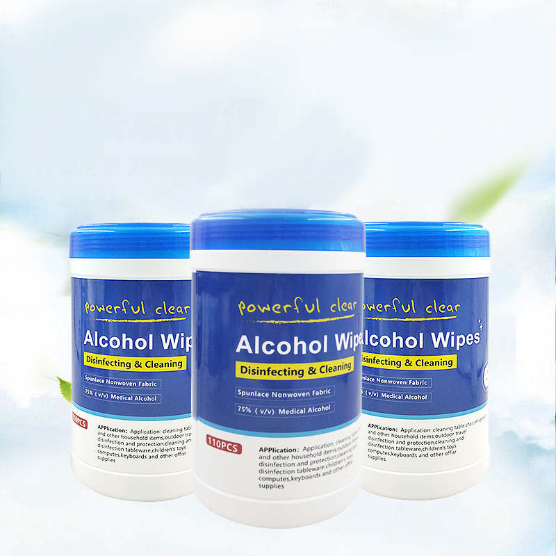 Tube alcohol disinfecting wipes