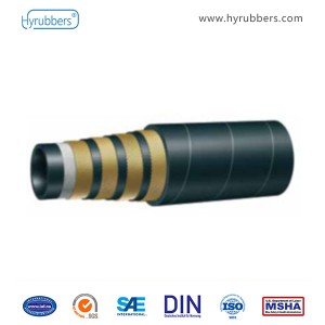 China Supplier 3Inch 76mm Fabric Surface Steel Wire Braid Fuel Oil Suction Rubber Hose