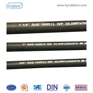 Factory Cheap Hot R2/2sn Two Wire Braided Rubber High Pressure Hydraulic Rubber Oil Hose
