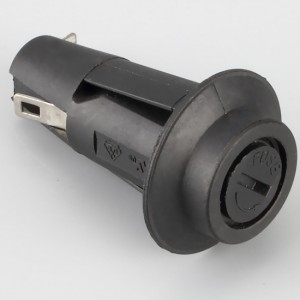 Discount wholesale Screw Cap Quick Connect Short Type Dc Pcb Glass Tube Type 5x20mm Black Electrical Panel Mount Fuse Holder