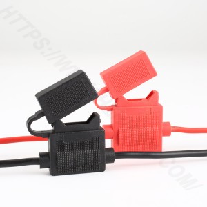 Car inline fuse holder,Medium,PVC,Black,H3-81 | HINEW