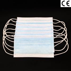 High reputation 3ply Earloop Antibacterial Face Mouth Mask Ce Fda Disposable Antivirus Face Mask