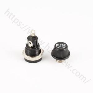Screw cap panel mount fuse holder,10a 250v,5x20mm,H3-12B | HINEW