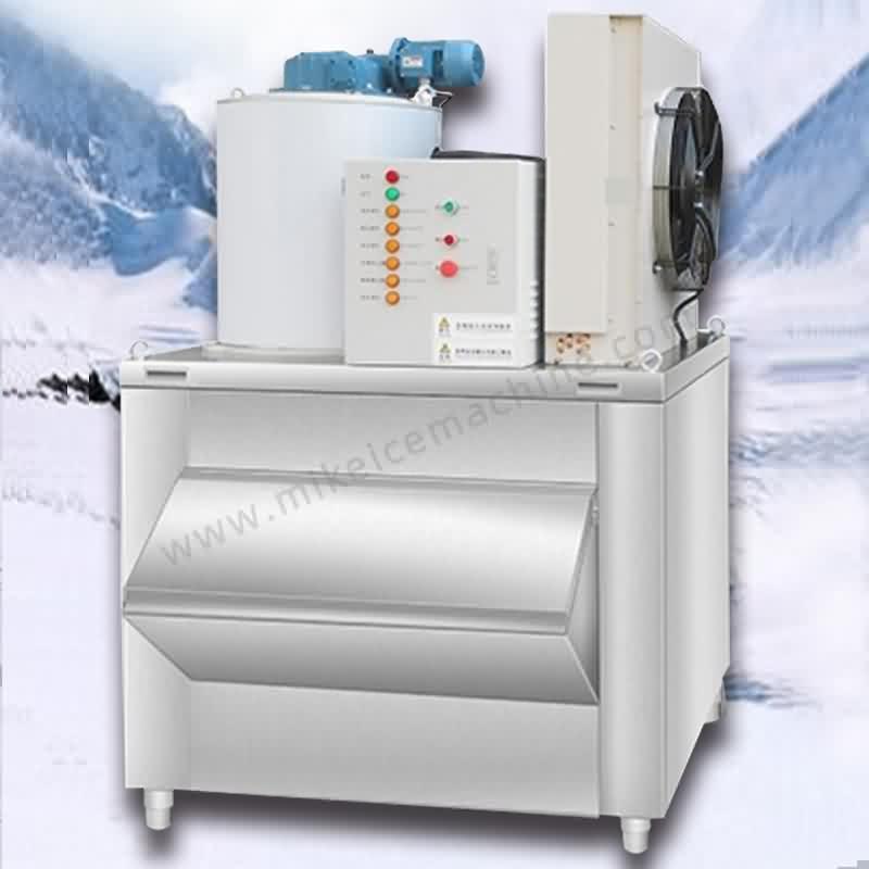 OEM/ODM Supplier Water Cooled Ice Maker - 1000kg/day flake ice machine + 400kg ice storage bin.  – Herbin Ice Systems