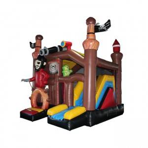 4.5 * 4.5 * 4M Pirata Tema mga Anak Play Air Bounce Slide Castle inflatable