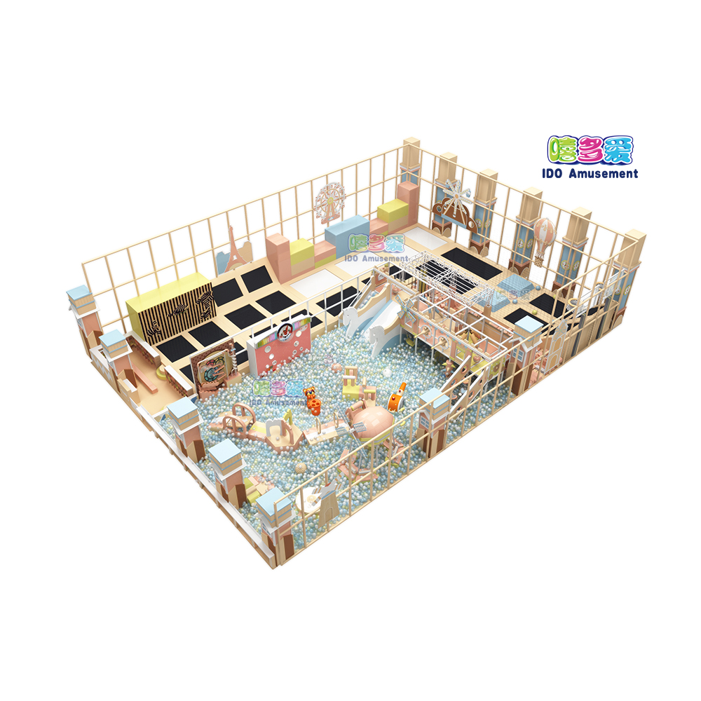 Hot New Products Jumping Mat Trampoline Park - Customized Sweet Candy Indoor Playground Dream Playhouse with Ball Pool and Ninja Course for Kids Children Trampoline Park – IDO Amusement