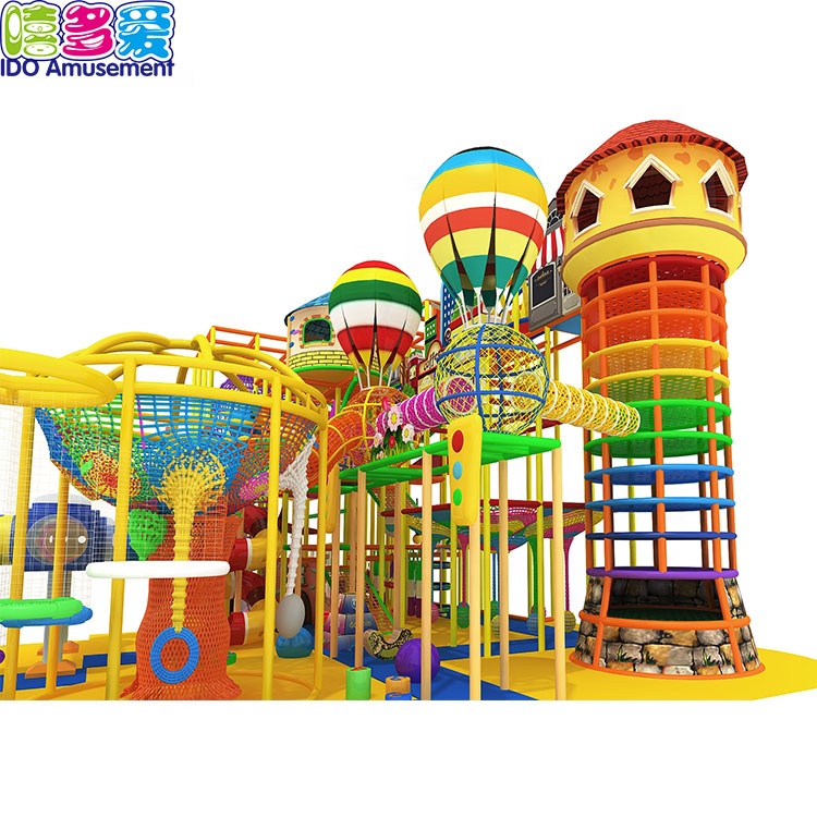 Factory directly supply Indoor Mini Playground Equipment - Kids Indoor Soft Play Rope Course Amusement Park Equipment Children'S Play Mazes – IDO Amusement