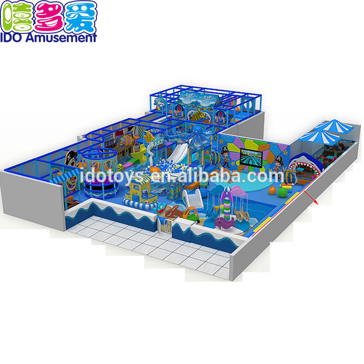 Dagat Tema multifunctional nga balay Soft mga Anak Indoor Playground Uban Free Design